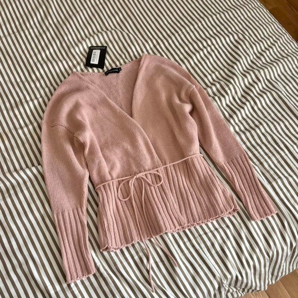 PINK TIE CARDIGAN - Picture 2 of 3